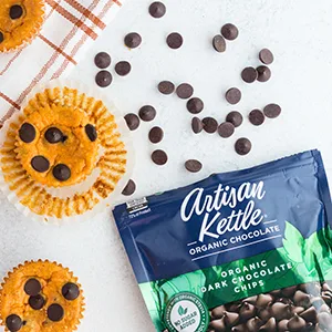 Artisan Kettle Organic No Sugar Added Dark Chocolate Chips, 9 Oz - Artisan Kettle Organic Keto Baking Chocolate Chips