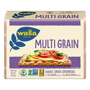 Wasa Crispbread, Multi Grain, 9.7 Ounce (Pack of 12) Multi Grain 9.7 Ounce (Pack of 12) - Wasa Multi Grain Crispbread