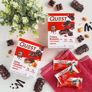 Quest Nutrition Fudgey Brownie Candy Bites,8 Count (Pack of 3) Fudgey Brownie 8 Count (Pack of 3) - Quest Candy Bites