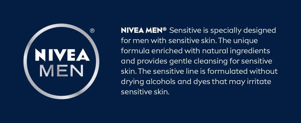 NIVEA MEN Sensitive Body Wash with Bamboo Extract, 3 Pack of 16.9 Fl Oz Bottles - nivea, nivea men
