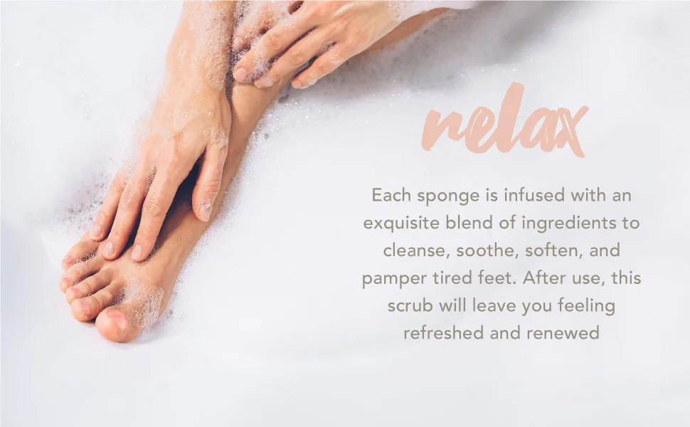 Spongeables Pedi Scrub Foot Buffer 20+, Citron Eucalyptus Aromatherapy, 2-Ounce (Pack of 3), PDB-1030-AMZ - #spongeables #pedi-scrub #relax