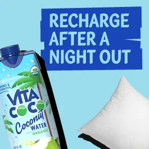 Vita Coco Coconut Water, Pure Organic | Refreshing Coconut Taste | Natural Electrolytes | Vital Nutrients | 16.9 Oz (Pack Of 12) - vita coco