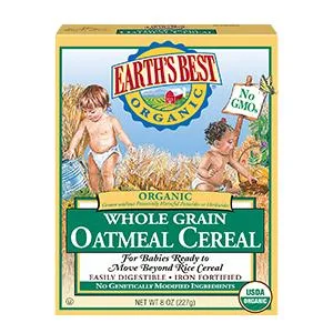 Earth's Best Organic Infant Cereal, Whole Grain Oatmeal Cereal, 8 oz Box (Pack of 12) - product information 2