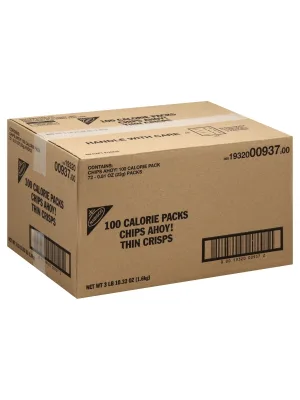 Chips Ahoy! 100 Calorie Packs Thin Crisps, 0.81 Oz, Pack of 72 - image