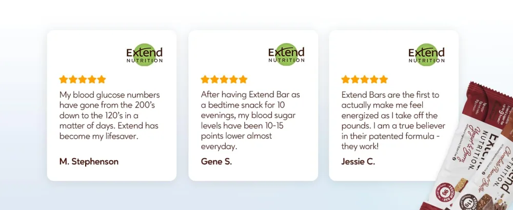 Extend Nutrition ugar Free High Protein Bars - Pack of 12 - Peanut Butter - meal replacement bars