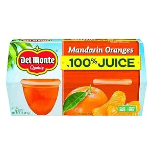 DEL MONTE Diced Pears in 100% Juice FRUIT CUP Snacks, 4 Count - Pack of 6 - del monte, low calorie snacks, low carb snacks, low calorie dessert, healthy snacks, fruit snacks