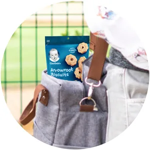 Gerber Snacks for Baby Lil Biscuits, 4.44 Ounce (Pack of 8) - Gerber Arrowroot Biscuits are perfect on-the-go