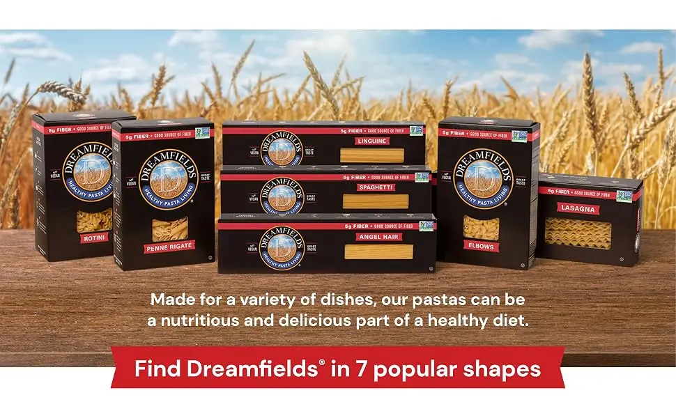 Dreamfields Healthy Pasta Living Spaghetti, 13.25-Ounce Boxes (Pack of 5) 13.25 Ounce (Pack of 5) - dreamfields pasta