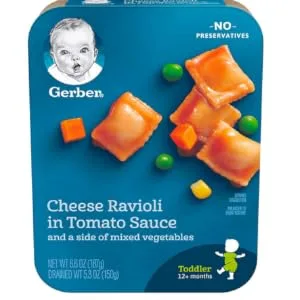 Gerber Graduates Cheese Ravioli in Tomato Sauce with Mixed Vegetables, 6.6-Ounce (Pack of 8) - product information 2