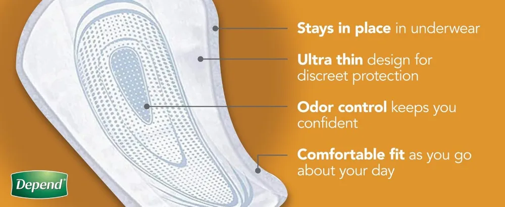 Depend Incontinence/Bladder Control Shields, Pads for Men, Light Absorbency, 174 Count (3 Packs of 58) (Packaging May Vary) - Depend Shields Men
