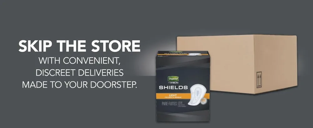 Depend Incontinence/Bladder Control Shields, Pads for Men, Light Absorbency, 174 Count (3 Packs of 58) (Packaging May Vary) - Depends Shields Men