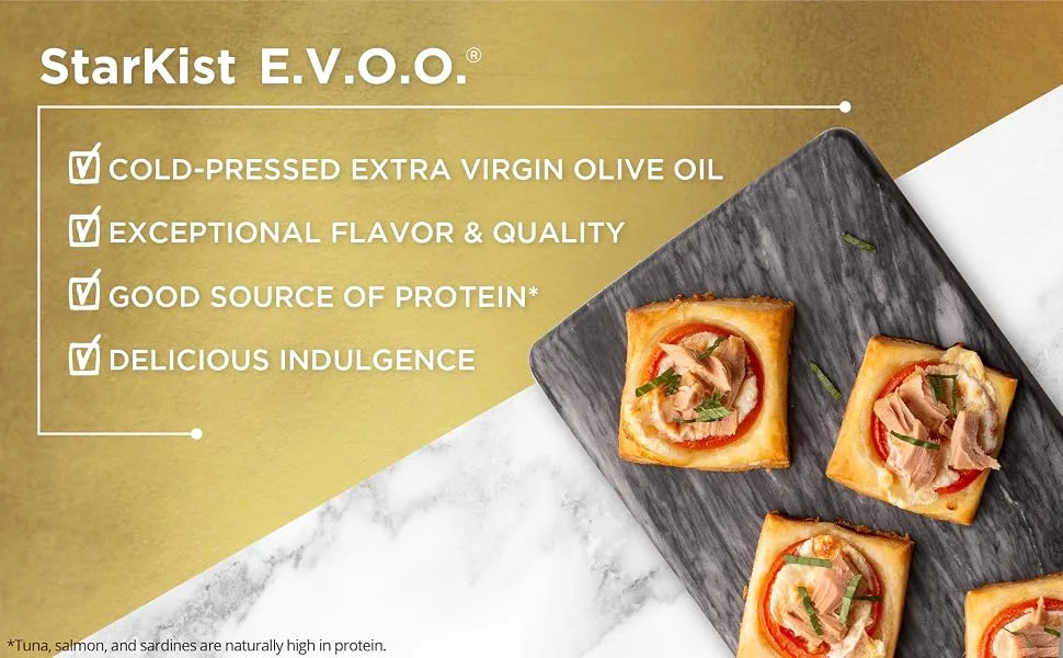 StarKist E.V.O.O. Skinless, Boneless Sardines in Extra Virgin Olive Oil - 4.37 oz Can (Pack of 12) - Cold-pressed extra virgin olive oil, exceptional flavor & quality, good source of protein, delicious