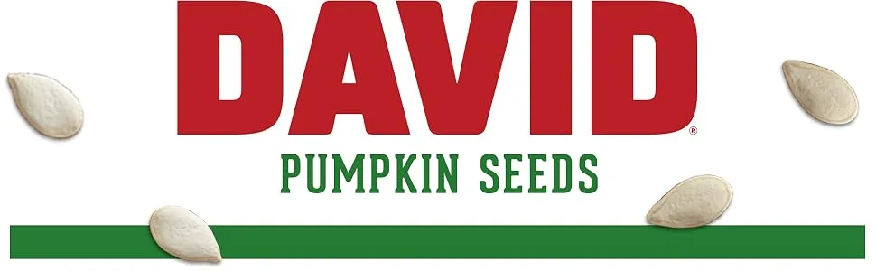 DAVID SEEDS Roasted and Salted Pumpkin Seeds, 5 oz, Keto Friendly, 12 Pack - DAVID pumpkin seeds