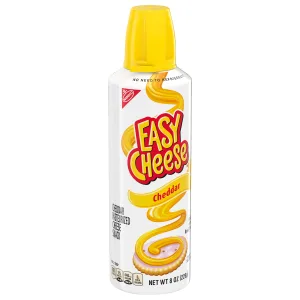 Easy Cheese Cheddar Cheese Snack, 8 oz Cans (Pack of 12) - image