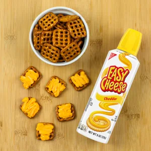 Easy Cheese Cheddar Cheese Snack, 8 oz Cans (Pack of 12) - image