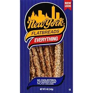 New York All Natural Flatbreads, Everything, 5 Ounce (Pack of 12) - New York All Natural Flatbreads