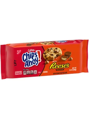 CHIPS AHOY! Chewy Chocolate Chip Cookies with Reese's Peanut Butter Cups, 12 - 9.5 oz Packs MINI - image