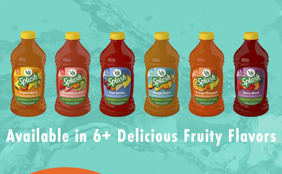 V8 Splash Fruit Medley Flavored Juice Beverage, 16 FL OZ Bottle (Pack of 12) - Image of V8 Splash Products that are available in 6+ delicious fruity flavors