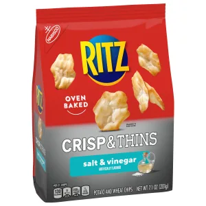 RITZ Crisp and Thins Salt and Vinegar Chips, 6 - 7.1 oz Bags - image