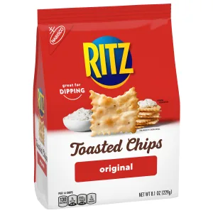 RITZ Toasted Chips Original Crackers, 6 - 8.1 oz Bags - image