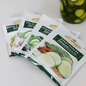 Mrs. Wages Medium Spicy Pickles Refrigerator Mix, 1.85 Oz, Pack of 12 Medium Spicy 1.85 Ounce (Pack of 12) - Pickle Canning