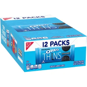 OREO Thins Chocolate Sandwich Cookies, 48 Snack Packs (4 Boxes) Flavour 1.02 Ounce (Pack of 4) - image