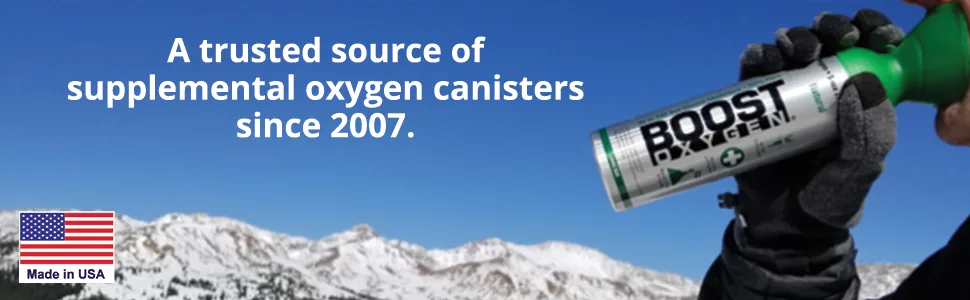 6 Pack Large 10-Liter Boost Oxygen Portable Pure Canned Natural Oxygen Canister Bottle for High Altitudes, Athletes, and More, Menthol Eucalyptus - Trusted Source of Oxygen