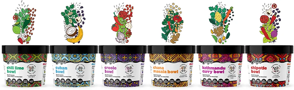 Chef Soraya Multi Flavor 6 Pack - Plant Based, Vegan, Macro Meal - Chef Soraya - Plant-Based, Vegan, Macro Meals in Minutes