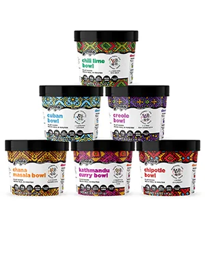 Chef Soraya Multi Flavor 6 Pack - Plant Based, Vegan, Macro Meal - Try all 6 flavors. Plant-based, vegan, macro meals in minutes.
