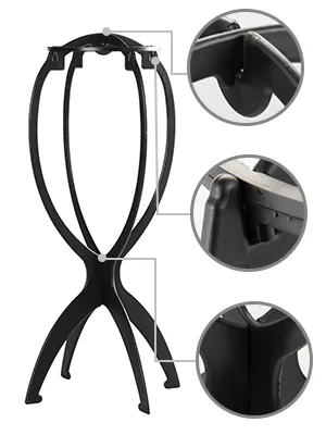 Dreamlover Wig Stand, Wig Head Stand for Multiple Wigs, Black, 3 Pack 14.2 Inch (Pack of 3) Black - Assembly Method