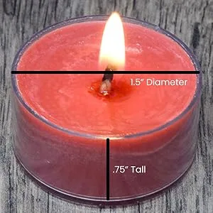 Very Vanilla, Scented Soy Tealights (Very Vanilla, 12 Pack) Very Vanilla 12 Pack - Tealight Dimensions