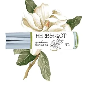 Herb & Root Rose Oil Rollerball (Roll On) Perfume 10 ml | Traditional English Tea Rose Perfume for Women Rose Perfume Oil - Gardenia Perfume Oil