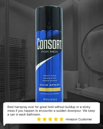 Consort Extra Hold Hair Spray Unscented 8.3 Oz 8.3 Ounce (Pack of 1) Unscented Extra Hold Aerosol - consort for men