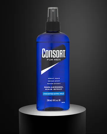 Consort Extra Hold Hair Spray Unscented 8.3 Oz 8.3 Ounce (Pack of 1) Unscented Extra Hold Aerosol - consort for men