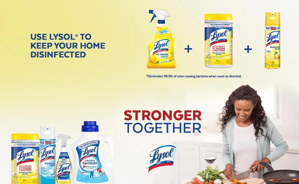 Lysol Disinfectant Handi-Pack Wipes, Multi-Surface Antibacterial Cleaning Wipes, For Disinfecting and Cleaning, Lemon and Lime Blossom, 320 Count (Pack of 4) - Lysol Flatpack Wipes - Lemon 80ct