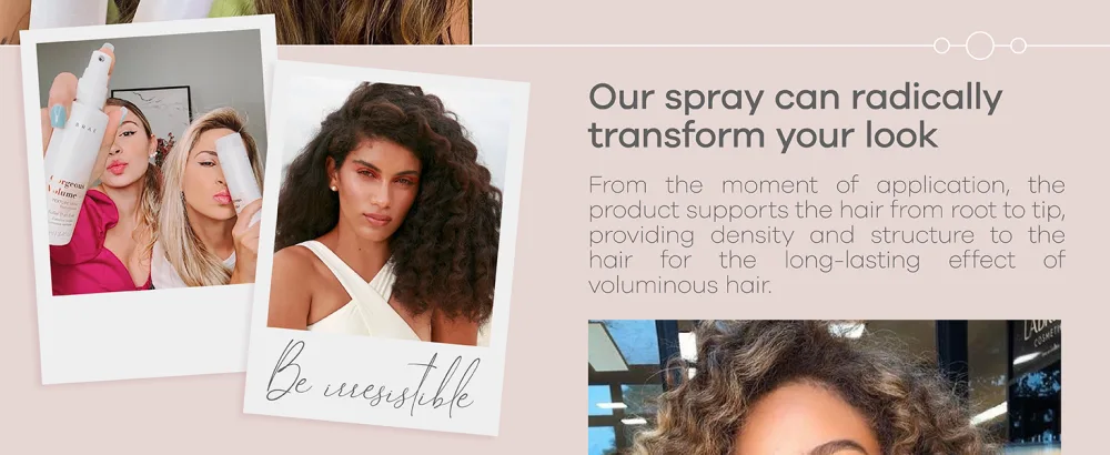 B R A Hair Spray Gorgeous Volume - 3.4 fl. oz texture spray for hair with Red Algae and Chicory Extracts Texture Spray 3.4 fl. oz - Volume Spray