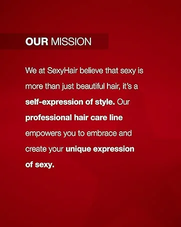 SexyHair Big Volume Flex Texture Spray with Microfiber Technology | Builds Flexible Fullness | Provides Volume Up to 2x Volume Flex | 5.8 fl oz - SexyHair Mission Statement