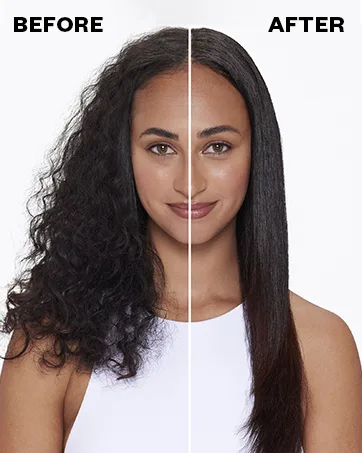 IGK Beach Club High Shine Texture Foam - before and after using our hair products