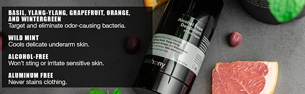 Anthony Shower Sheets 12 Single Pack Sheets Alcohol Free Deodorant 2.5 Fl Oz - product information 6