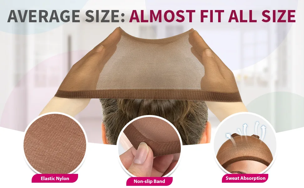 Teenitor 20 Pack Brown Stocking Cap Stretchy Nylon Wig Caps, Skin Tone Stocking Cap Wig Caps Application for Women Men-Brown - product information 3