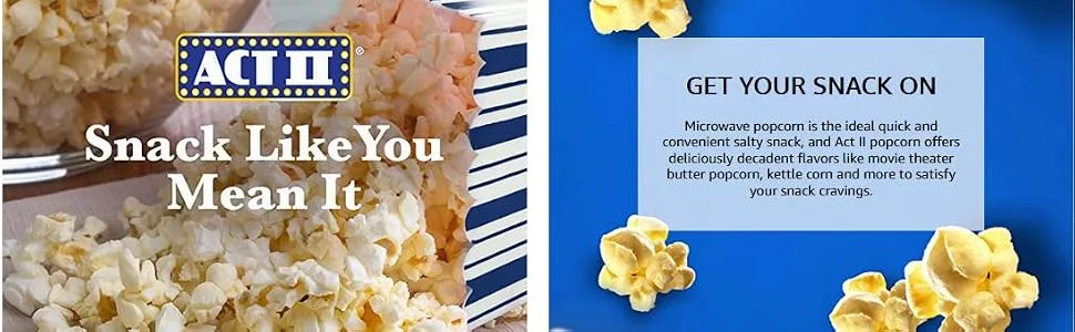 ACT II Butter Microwave Popcorn, 3-Count, 1.6-oz. Mini Bags (Pack of 12) 1.58 Ounce (Pack of 36) - product information 3