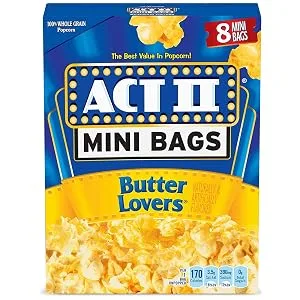 ACT II Butter Microwave Popcorn, 3-Count, 1.6-oz. Mini Bags (Pack of 12) 1.58 Ounce (Pack of 36) - product information 4