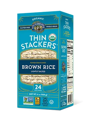 Lundberg Organic Thin Stackers, Red Rice & Quinoa, Salt-Free,Thin Multigrain Rice Cakes, Gluten-Free, Vegan, Healthy Snacks, 6 oz (Pack of 6) - product information 2