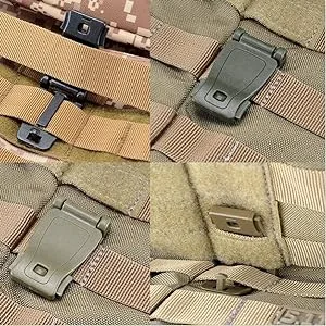 BOOSTEADY Kit of 30 Attachments for Molle Bag Tactical Backpack Vest Belt,D-Ring Grimloc Locking Gear Clip, Web Dominator Elastic Strings, Strap Management Tool Buckle Pack of 30 Coyote Tan - product information 4