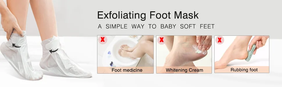 ALIVER Exfoliating Foot Peel Mask Dead Skin Callus Remover - Aloe Vera - Pack of 3 - mask