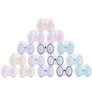 KISEER 15 Pack Clear Cute Contact Lens Case Box Holder Container Storage Kit - product information 4