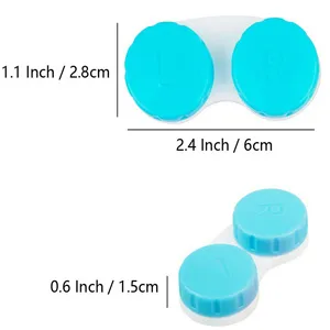 KISEER 24 Pack Colorful Cute Contact Lens Case Bulk Box Holder Container Soak Storage Kit (4 Color) - product information 3