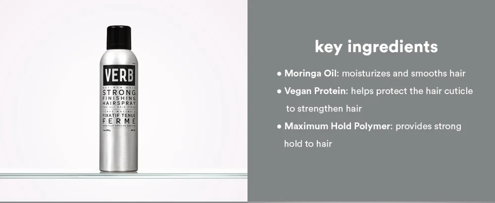 VERB Strong Finishing Hairspray - strong hairspray key ingredients