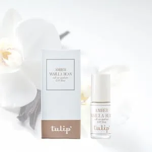 Tulip Perfume Classic Roll On Eau De Parfum Amber Vanilla Bean 0.6 Ounce (RO AVB) - Amber Vanilla Bean Roll On Perfume with Vanilla Flower