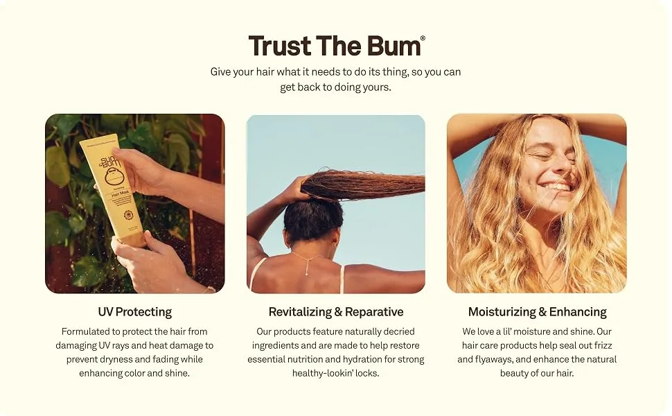 Sun Bum Blonde Tone Enhancer & Revitalizing 3-in-1 Leave-In Hair Treatments | 4 oz Each - product information 3